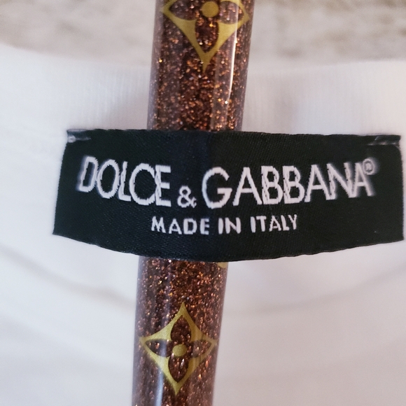 Dolce & Gabbana Embroidered patch tee in medium - Picture 4 of 7